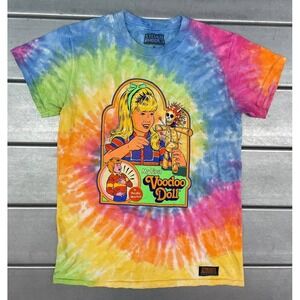 Steven Rhodes Voodoo Doll T-Shirt Size Small Tie Dye Crewneck‎
